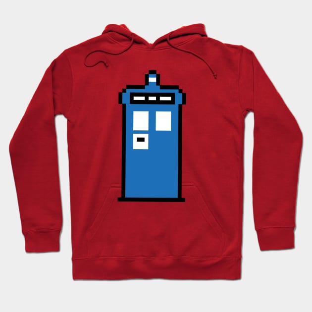 8Bit Tardis Hoodie by BrayInk